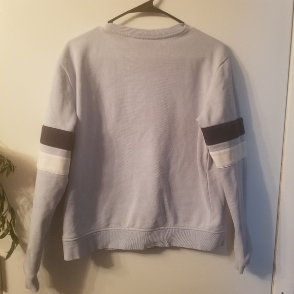 FILA Chunky Letter Sweatshirt older label Light Blue Baby Blue Sporty Stripes - Picture 8 of 8